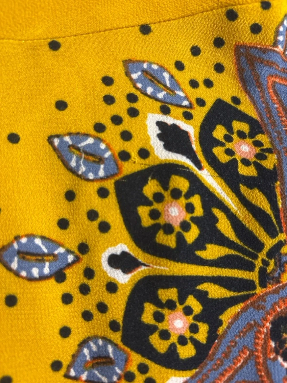 Free People V-Neck Mini Dress Mustard Yellow Size XS Boho Festival Trapeze - Picture 11 of 12